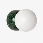 Bild in Gallery-Viewer laden, Marble globe wall sconce in Indian Green Marble