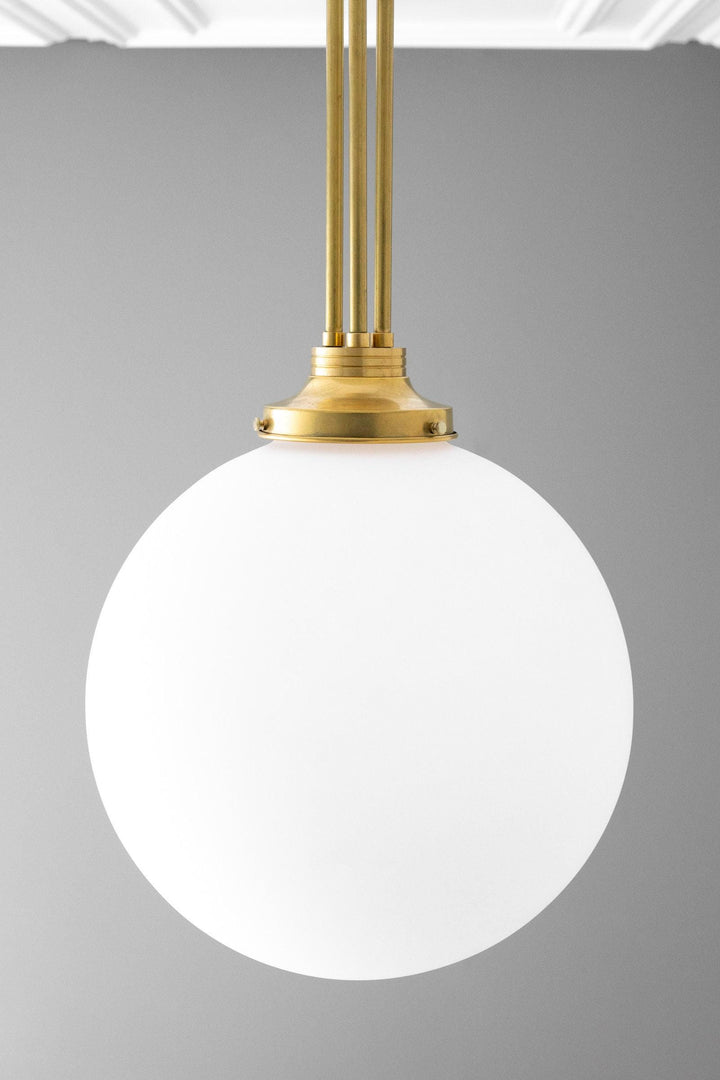 Glorica Glass Frosted Globe Pendant Light - Art Deco Hanging Light for Home
