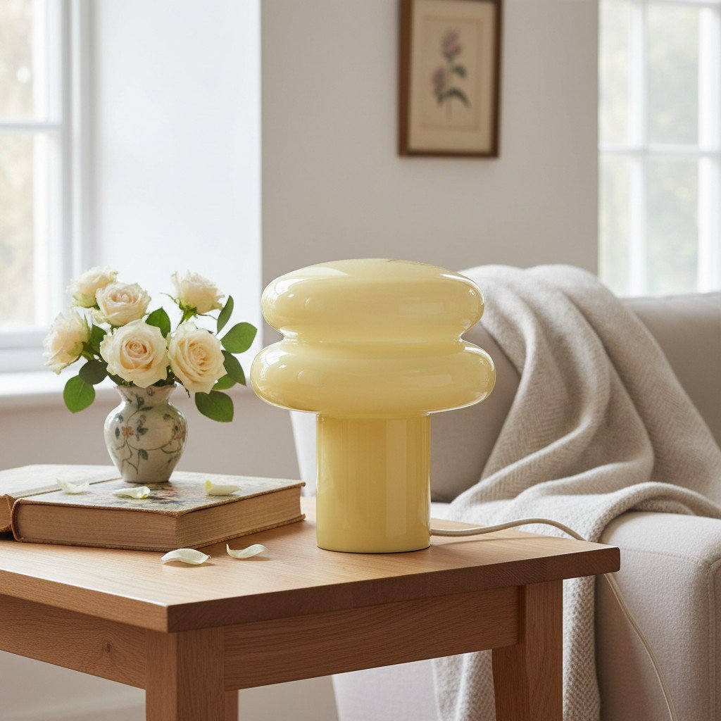 Coloria Opal Glass Table Lamp – Modern Minimalist Lighting for Bedroom