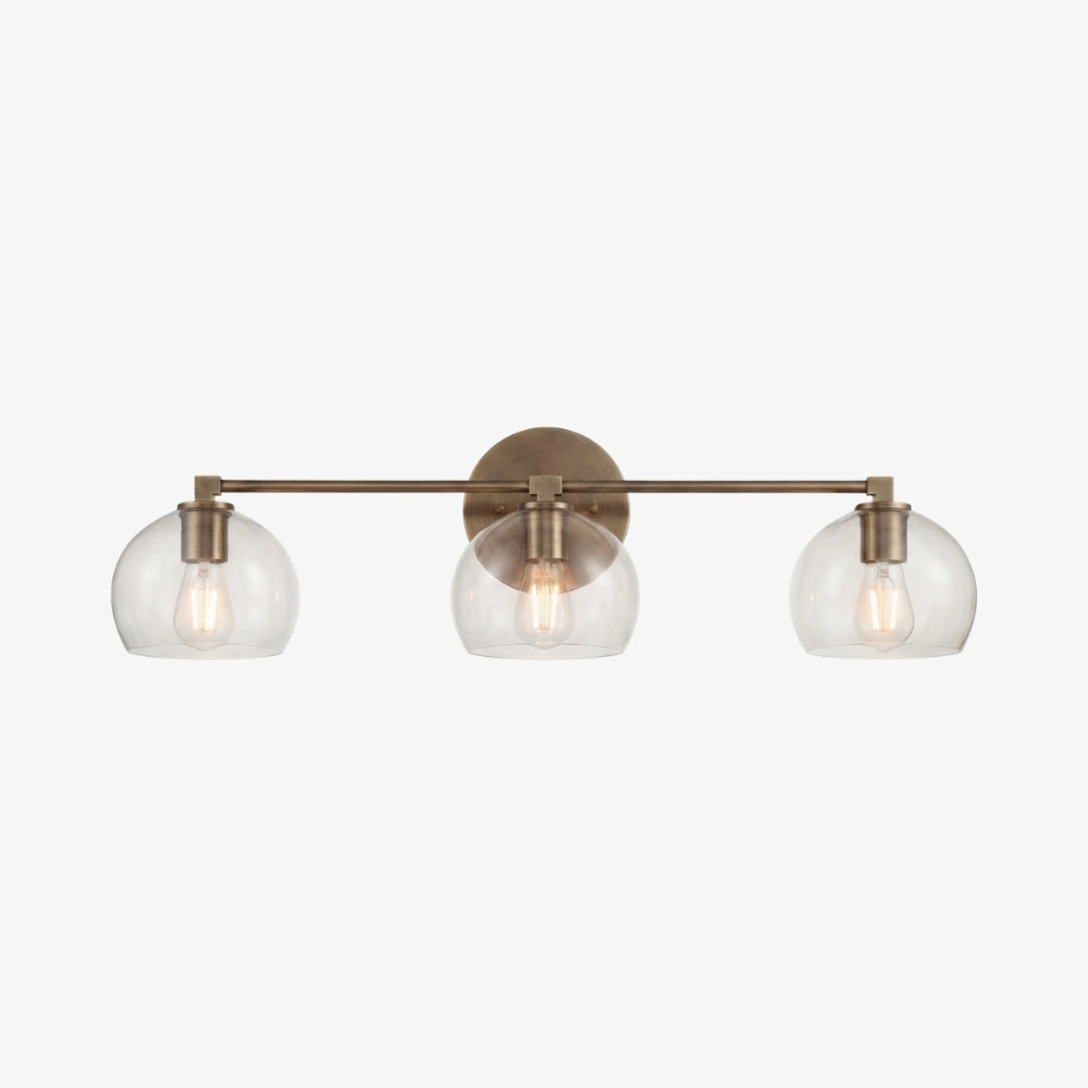 Auruca Globe Wall Light Bellflower Inspired Shape - Minimalist Metal Glass Sconce for Living Room