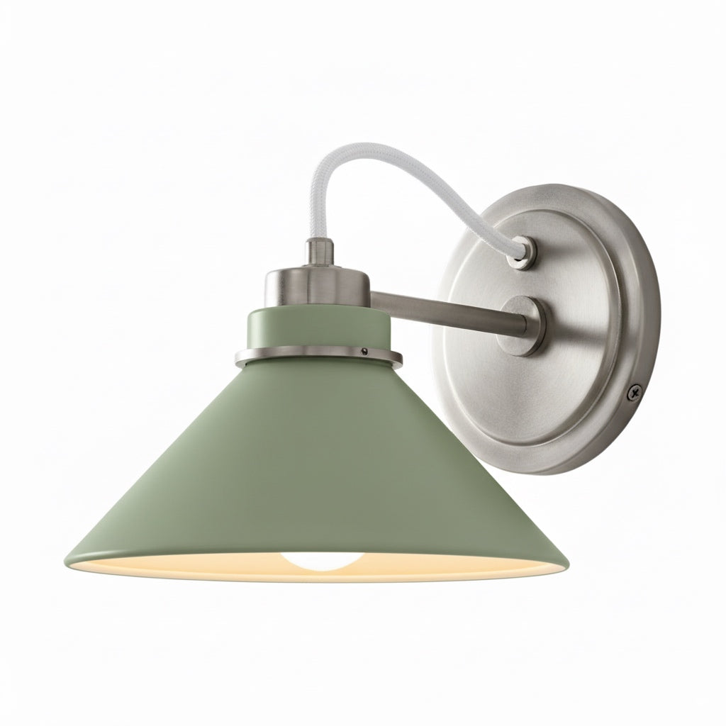 Aurenza Curved Arm Globe Wall Sconce – Modern Industrial Wall Lamp for Bathroom, Bedroom, and Hallway