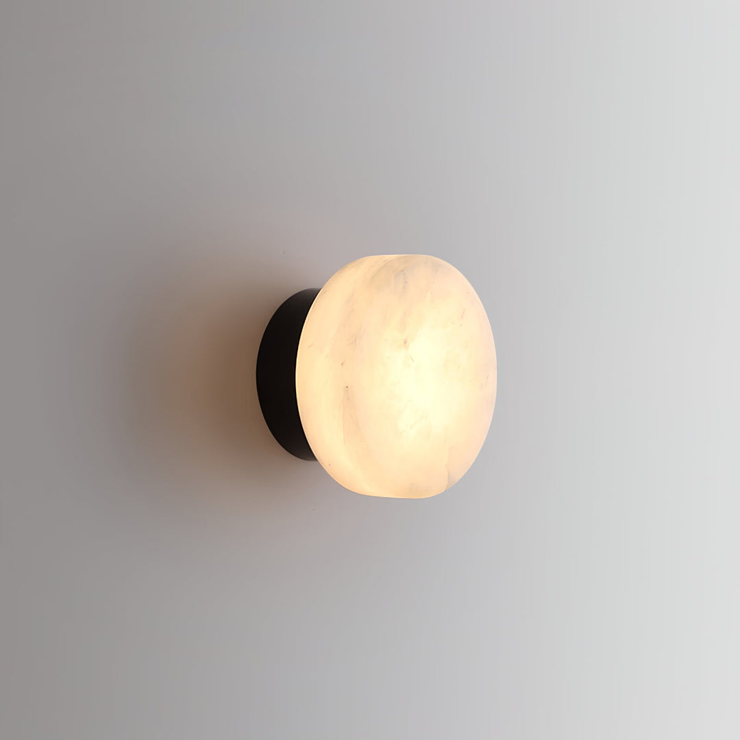 Lámpara de Pared Cilíndrica de Alabastro