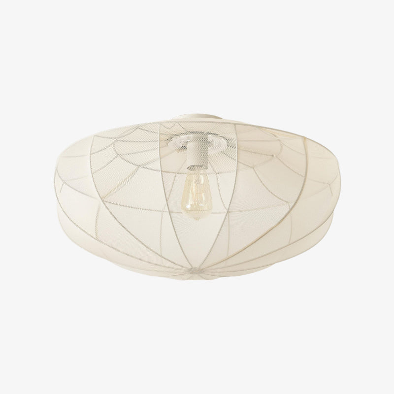 Lumifil Draped Mesh Ceiling Light – Boho Rustic Textured Shade Lamp for Living Room or Bedroom