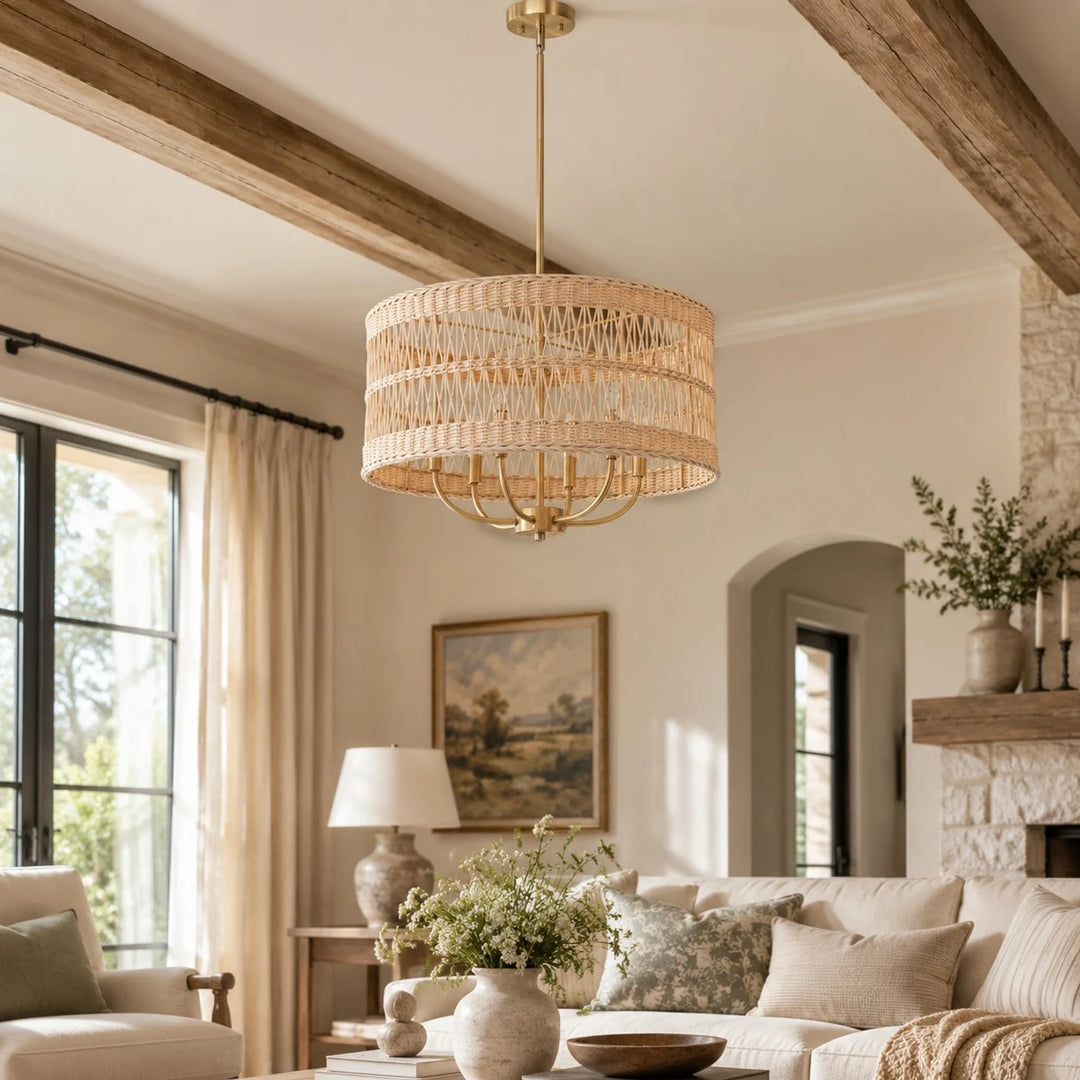 living room beam scene