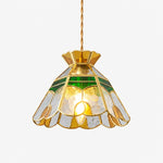 Cargar imagen en el visor de la Galería, Pink Floral Glass Pendant Light