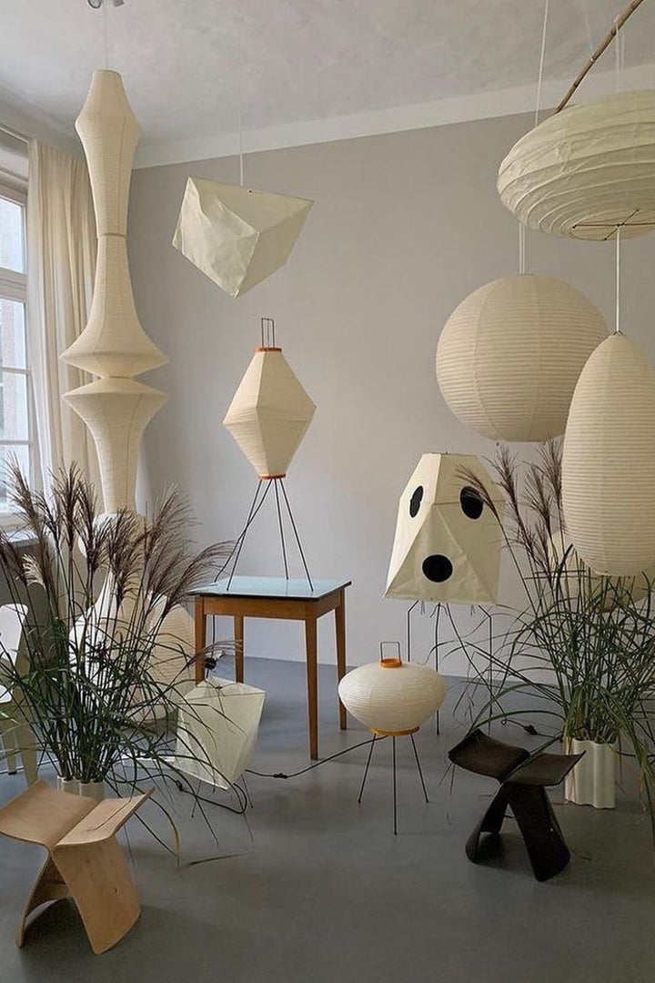 White Handcrafted Mulberry Paper Swag Light