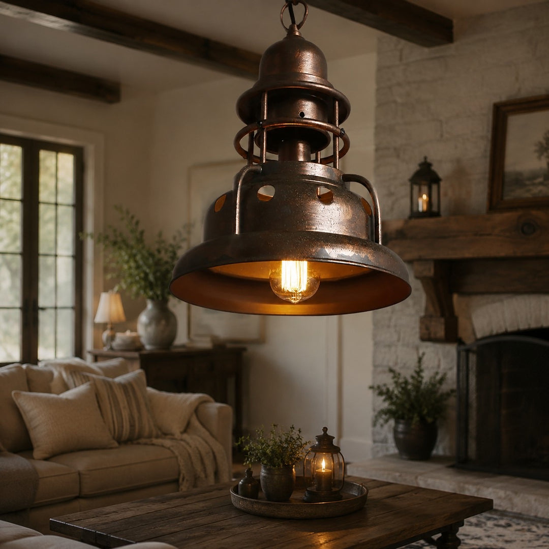 Vintage Industrial Iron Pendant Light