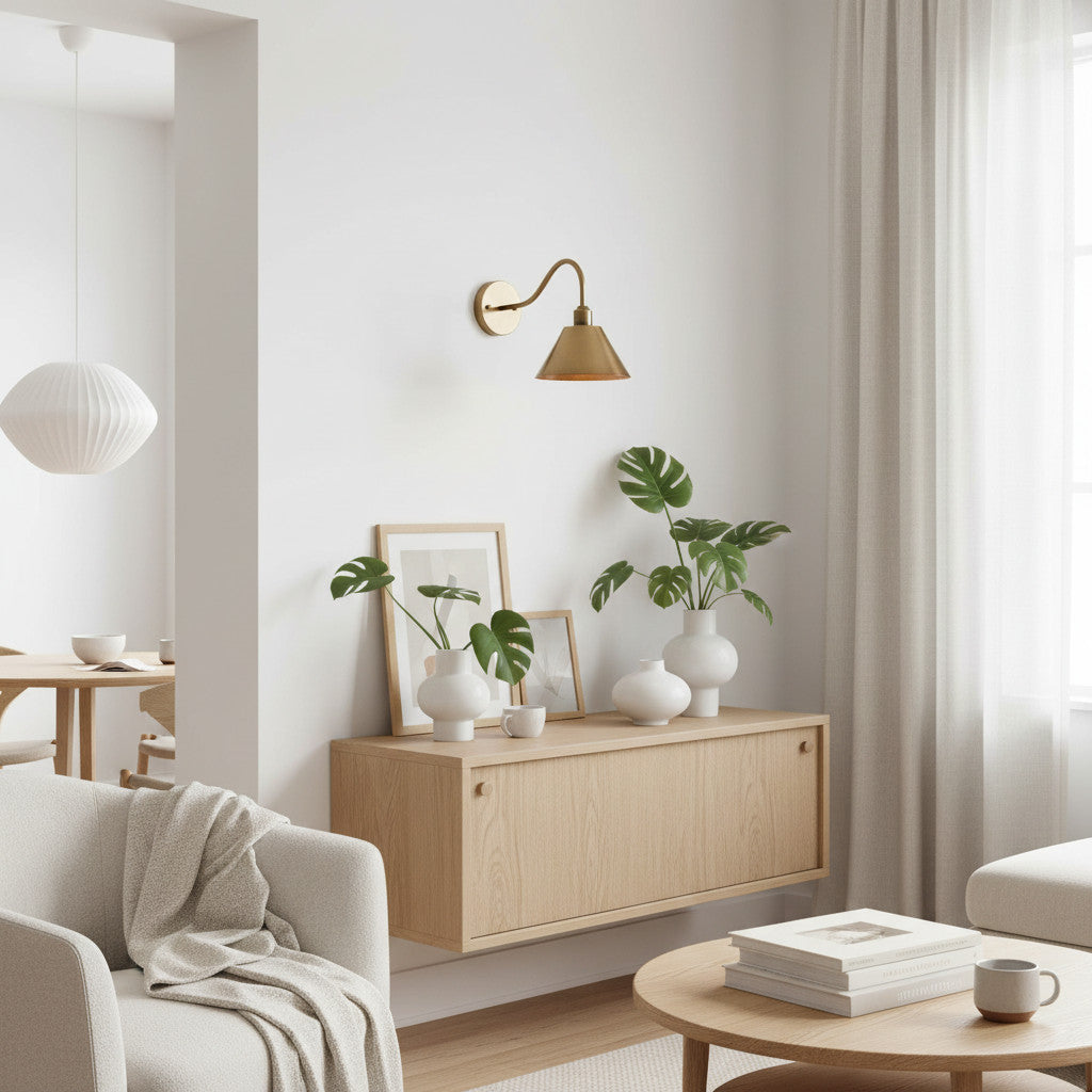 Applique murale contemporaine en métal effilé Narix pour couloirs et chambres