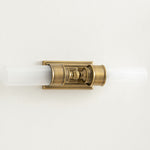 Load image into Gallery viewer, Kalvora Double Tube Wall Sconce - Aged Frosted Glass Vanity Light
