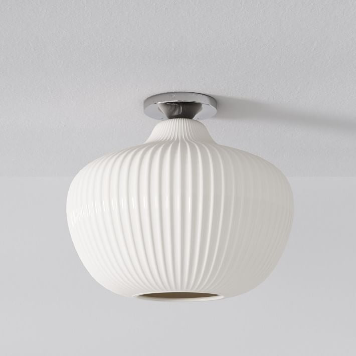 Lámpara de techo empotrada de cristal Rivrona - Diseño moderno de globo color champán