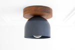 Charger l&#39;image dans la visionneuse de galerie, Metio Dome Modern Rustic Ceiling Light - Wooden and Metal Fusion
