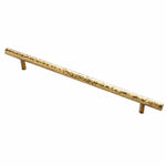 Bild in Gallery-Viewer laden, Natural Brass hammered bar pull with 12.6 inch or 320 mm centers