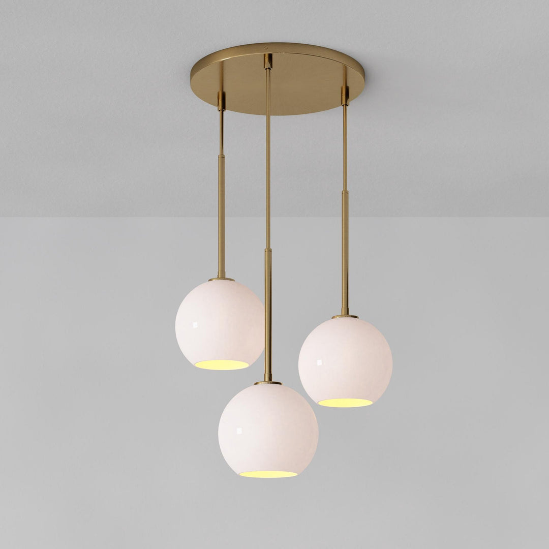 Lámpara de araña minimalista de cristal Selvion: luminaria escultural de vidrio artesanal