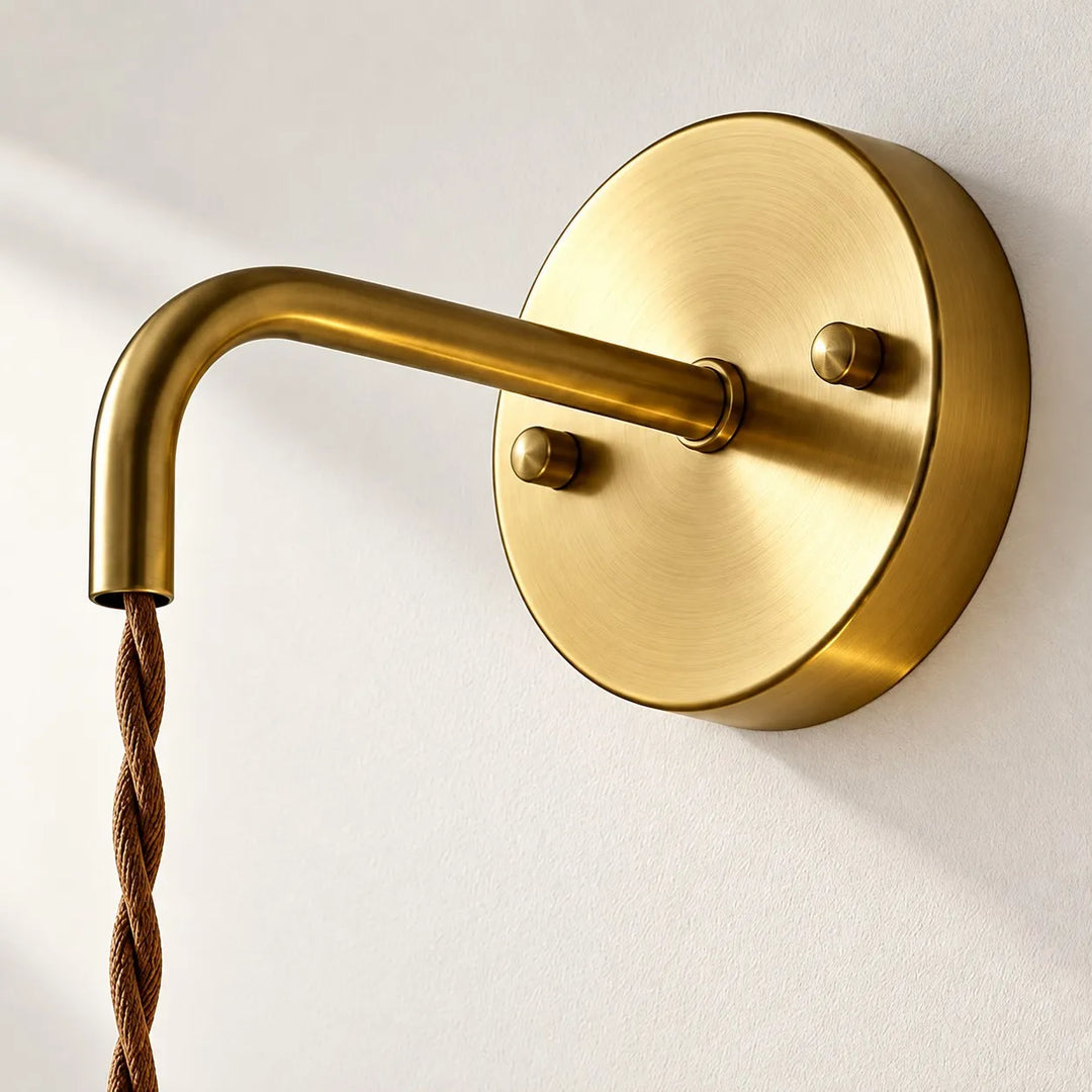 Nordic Brass Colored Glass Wall Lamp