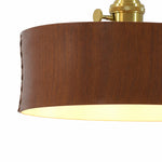 Cargar imagen en el visor de la Galería, Close view of the vintage brown leather shade grain and stitched edge