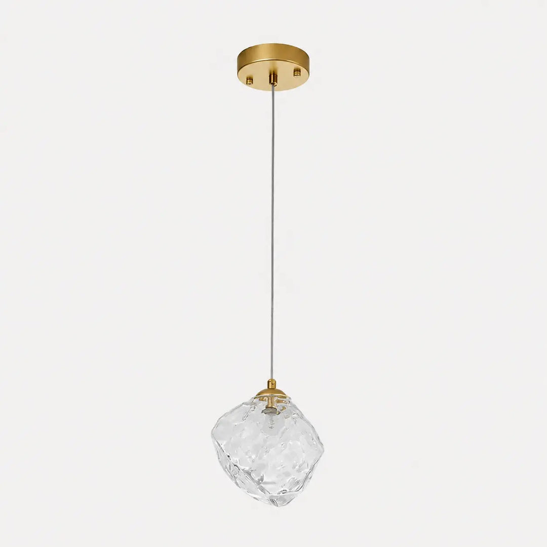 Transparent glass pendant lamp
