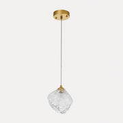 Transparent glass pendant lamp