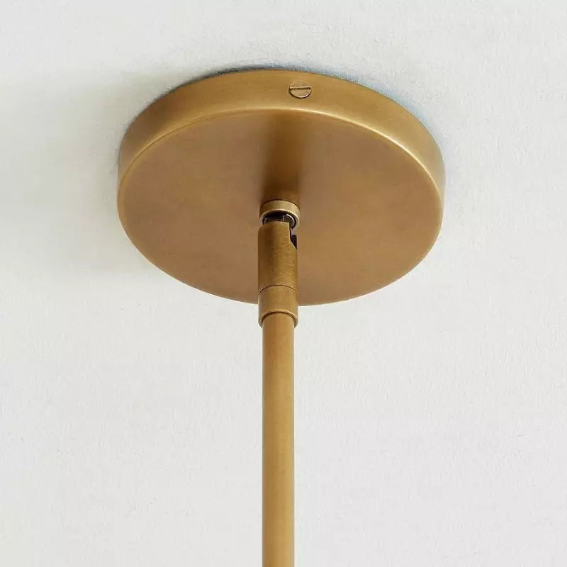 Suspension en verre strié – Suspension en laiton et verre au style campagnard 