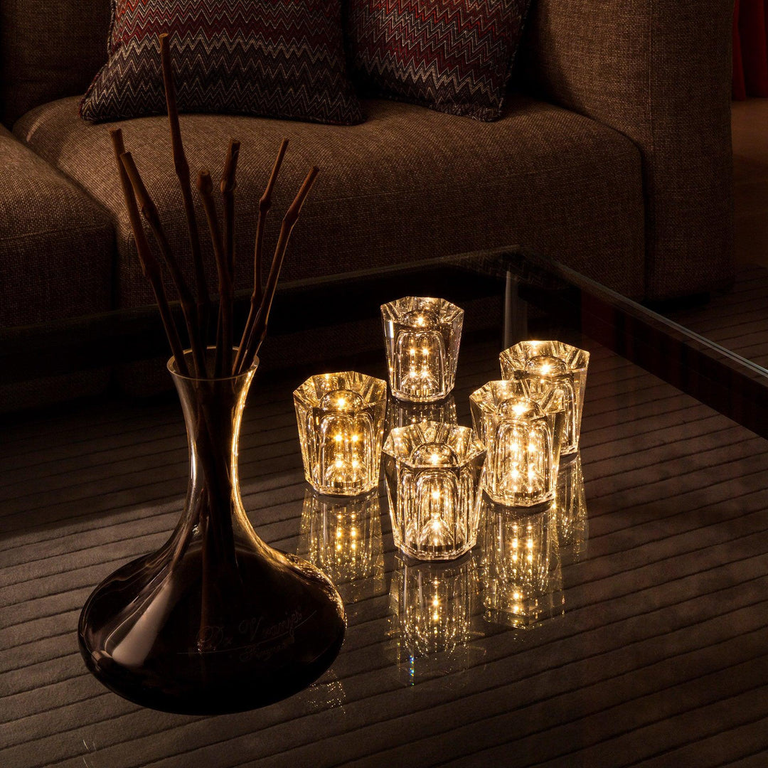 Lampe de table en cristal diamant (batterie intégrée)