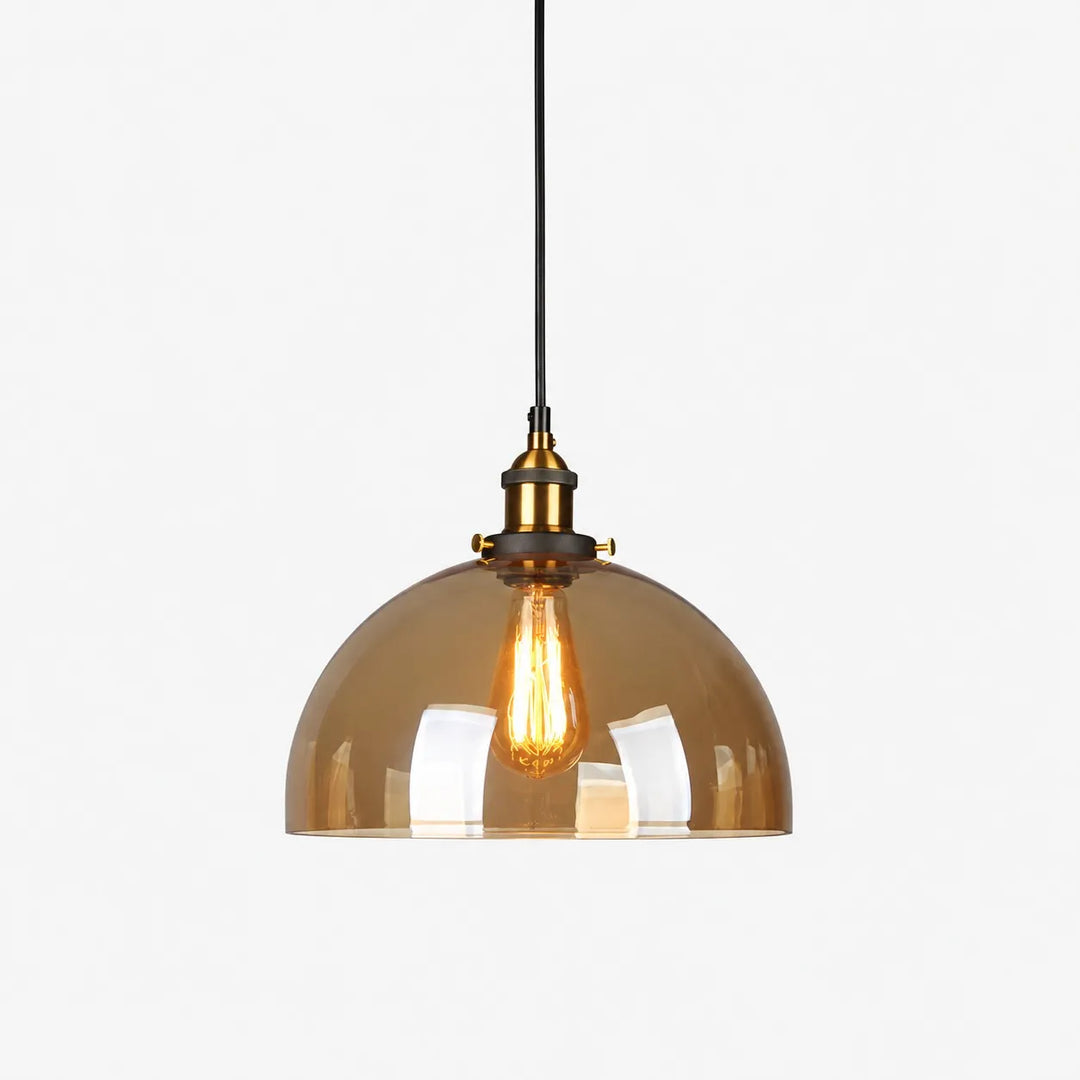Industrial Glass Pendant Light