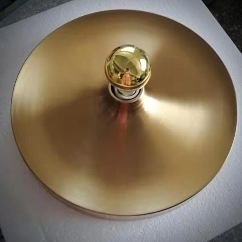 Plafonnier contemporain Space Age Disc, finition chromée
