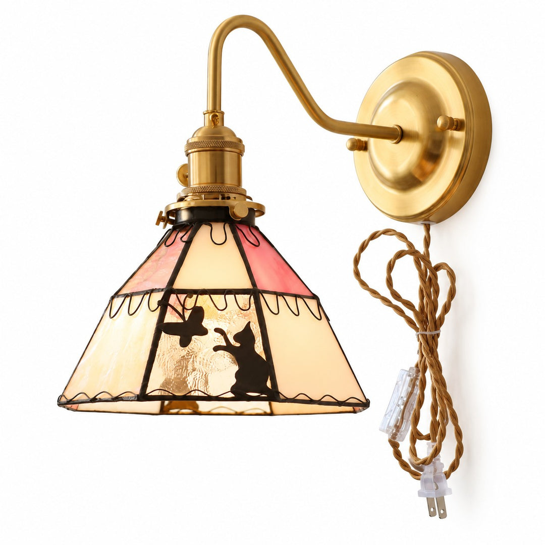 Pink Cat 02 Plug-In Wall Lamp