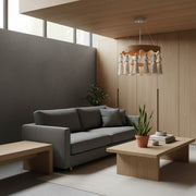 Lustre à pampilles Boho FringeAura - Grand lustre en coton à franges pour salle à manger et salon