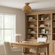 Lámpara de Techo Rattalia - Diseño Escultural de Flor en Estilo Natural para Isla de Cocina