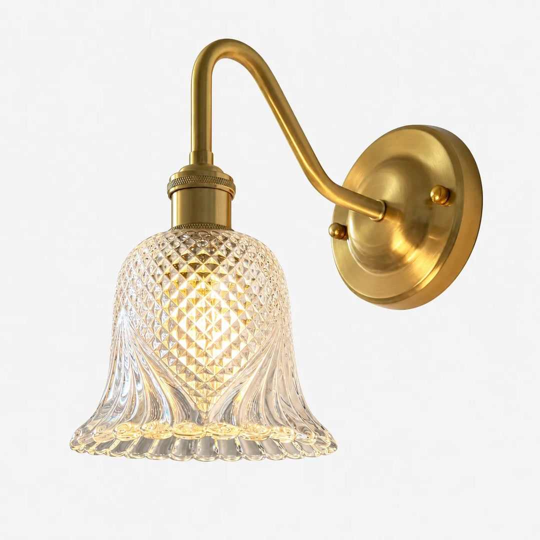 Vintage Green Glass Wall Sconce