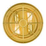 Cargar imagen en el visor de la Galería, Lámpara de Techo Redonda con Jaula de Metal Gridray Estilo Industrial – Iluminación Interior para Cocina y Entrada