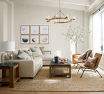 Load image into Gallery viewer, Auria Hand-blown Glass Metal Chandelier - Contemporary Brass Design
