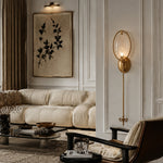 Cargar imagen en el visor de la Galería, Oval Glass Wall Sconce With Pull Chain