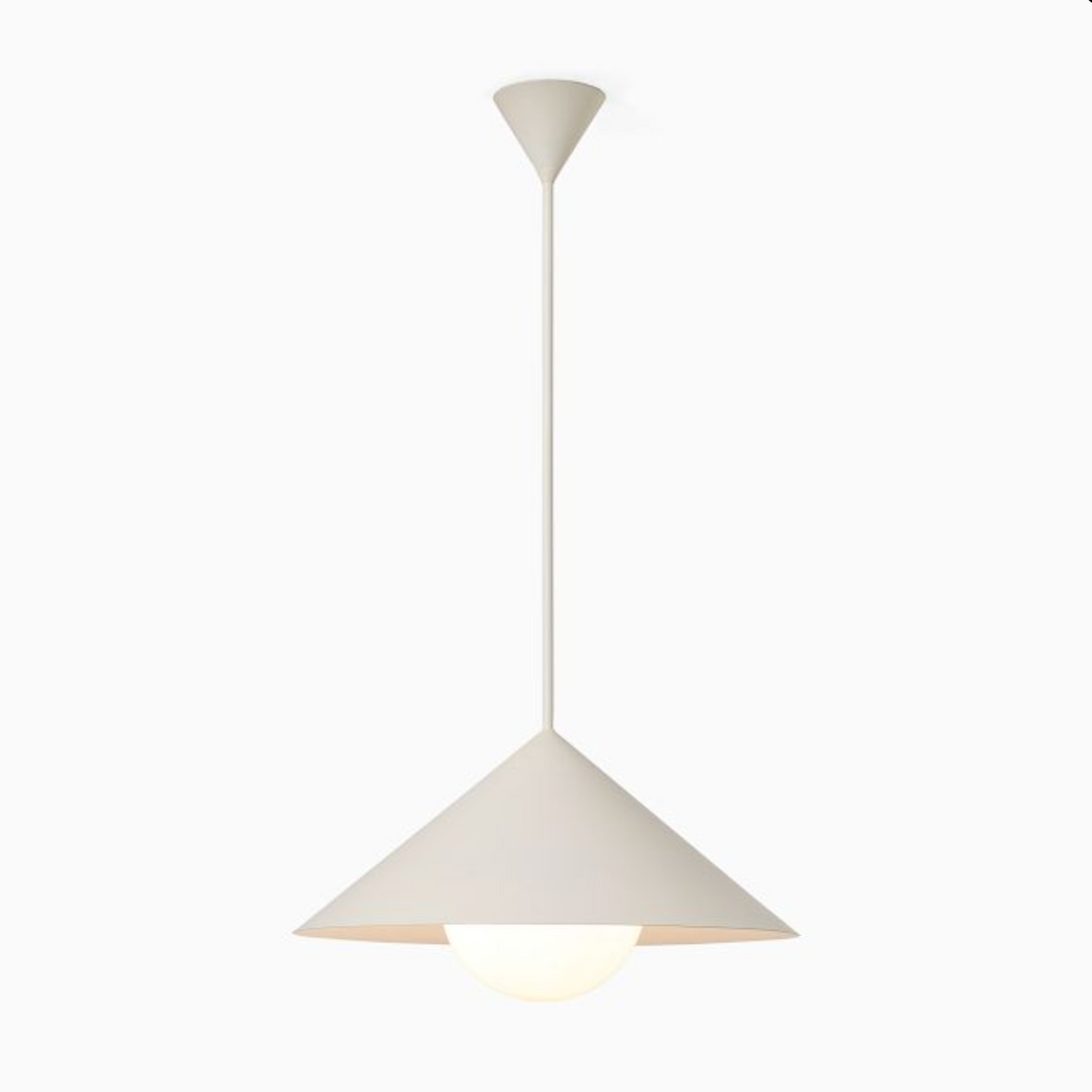 Lámpara colgante cónica de metal Brivana: diseño minimalista moderno para comedores