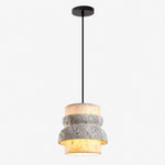 Bild in Gallery-Viewer laden, Gray Travertine Stone Pendant Light - Vintage Kitchen Island and Dining Room Lamp