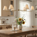 Charger l'image dans la visionneuse de galerie, Fibura Modern Fabric or Pleated Shade Chandelier for Traditional Dining Room