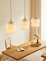 Load image into Gallery viewer, Brass Resin Petal Plug-In Pendant