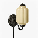 Cargar imagen en el visor de la Galería, Eloise fluted milk-glass plug-in wall sconce