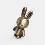 Cargar imagen en el visor de la Galería, Antique brass rabbit 55 mm cabinet knob front view