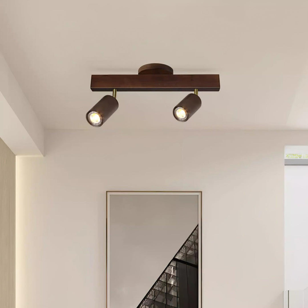 Iluminación de riel de madera Merlo