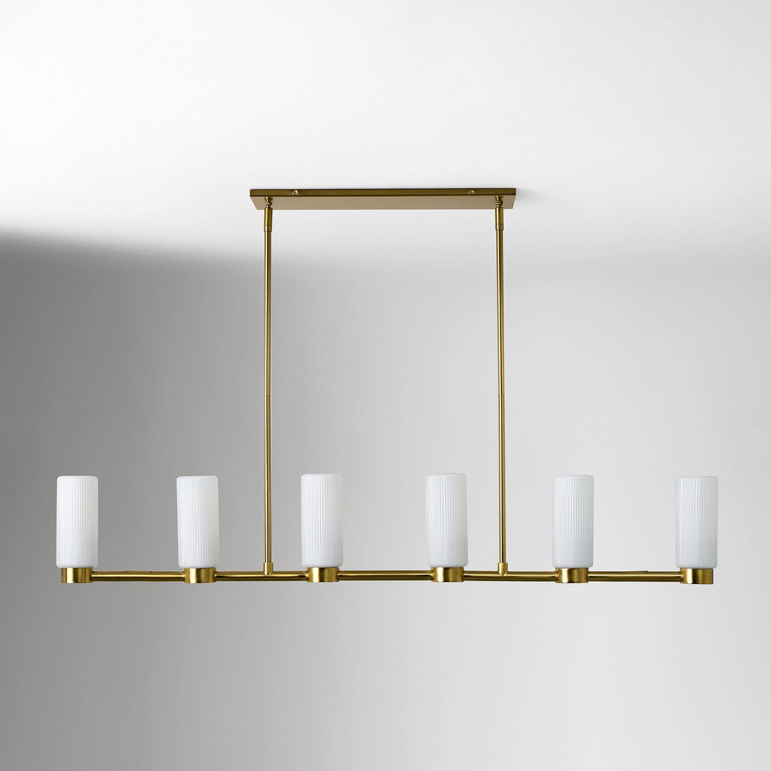 Rivora Fluted Glass Chandelier – Elegant Ribbed Lasting Design
