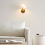Load image into Gallery viewer, Gilda Fabric Drum Shade Wall Sconce - Modern Brass Accent Light for Bedroom and Hallway