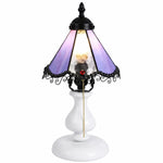 Load image into Gallery viewer, Gradient purple vintage stained glass table lamp on a white background