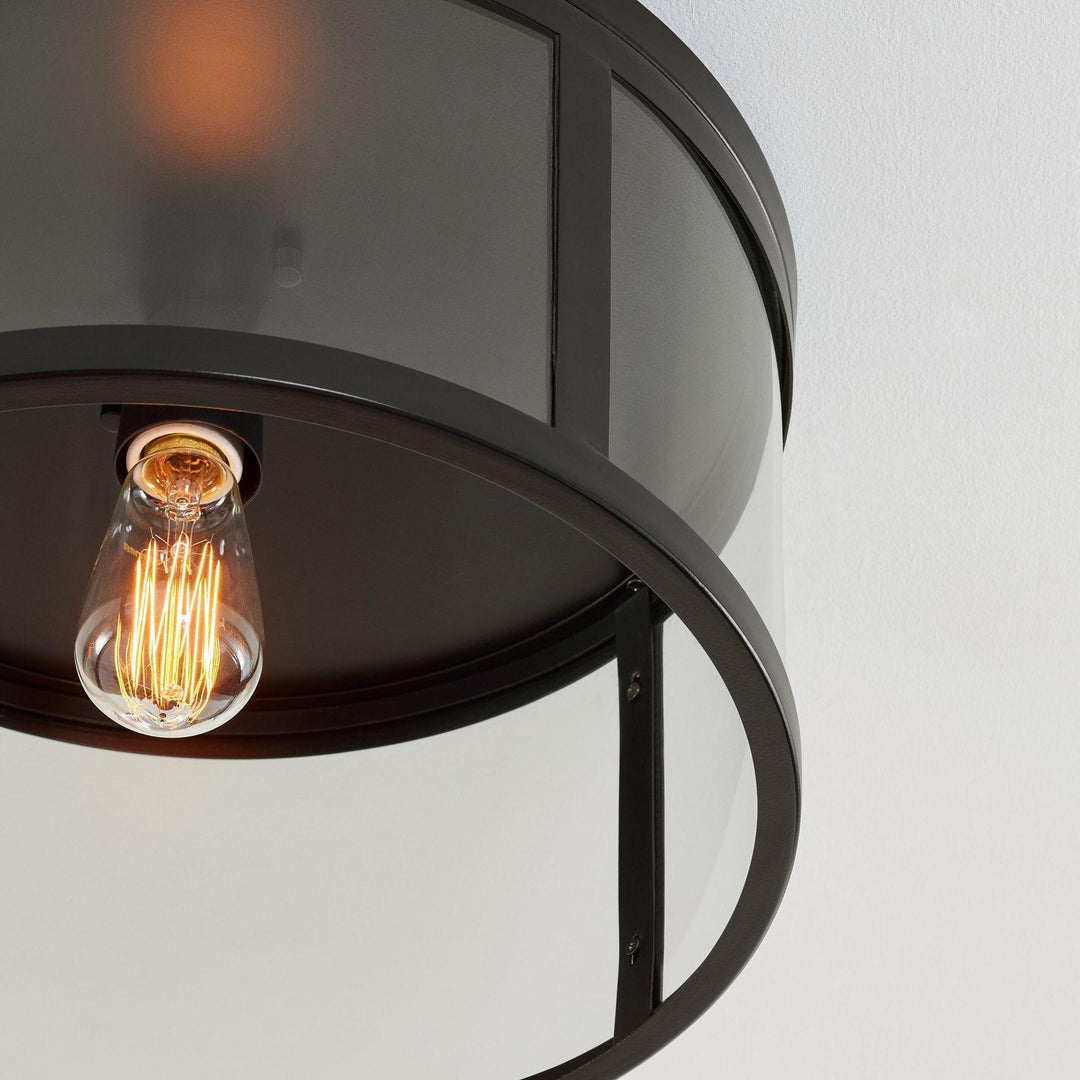 Lámpara de techo exterior de vidrio Ferrix: estilo industrial para Porsche