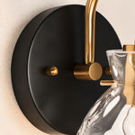 Charger l'image dans la visionneuse de galerie, Textured Glass Armed Wall Sconce for Bathroom Lighting