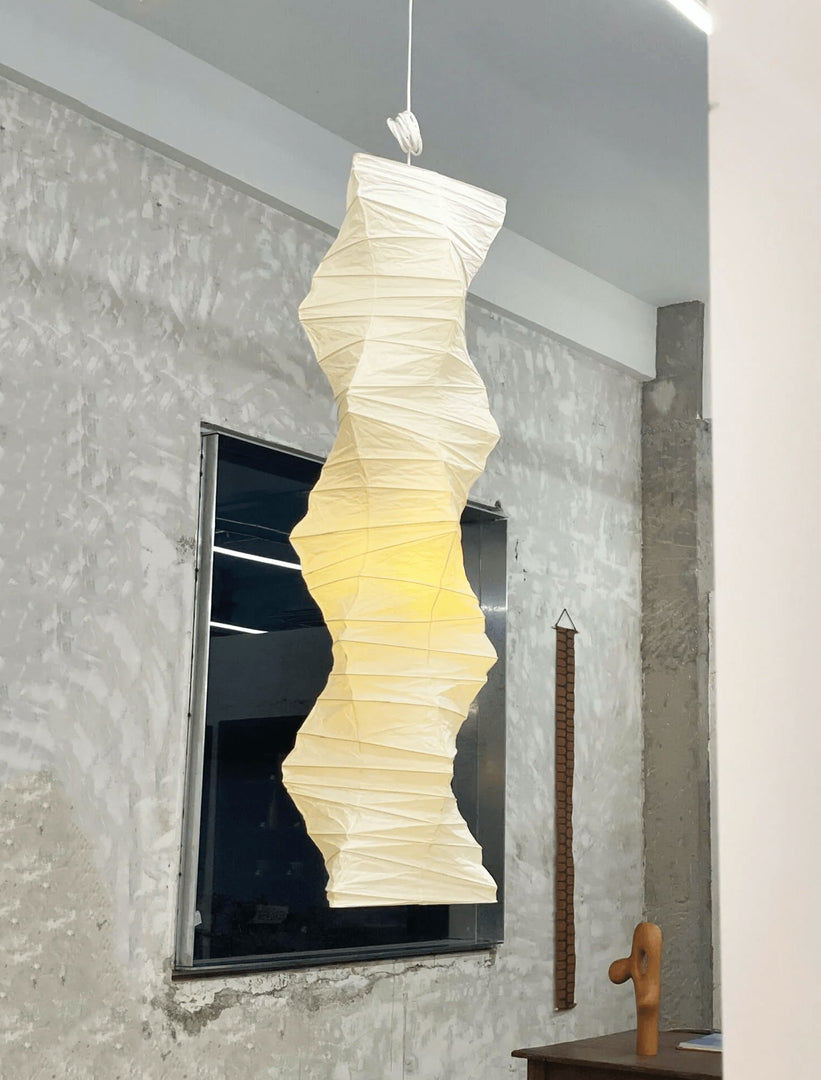Textured Washi Paper Swag Pendant Light