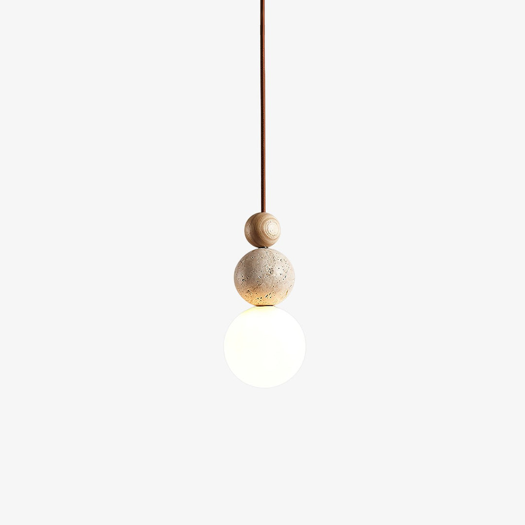 Modern Travertine Stone Globe Pendant Lamp M08