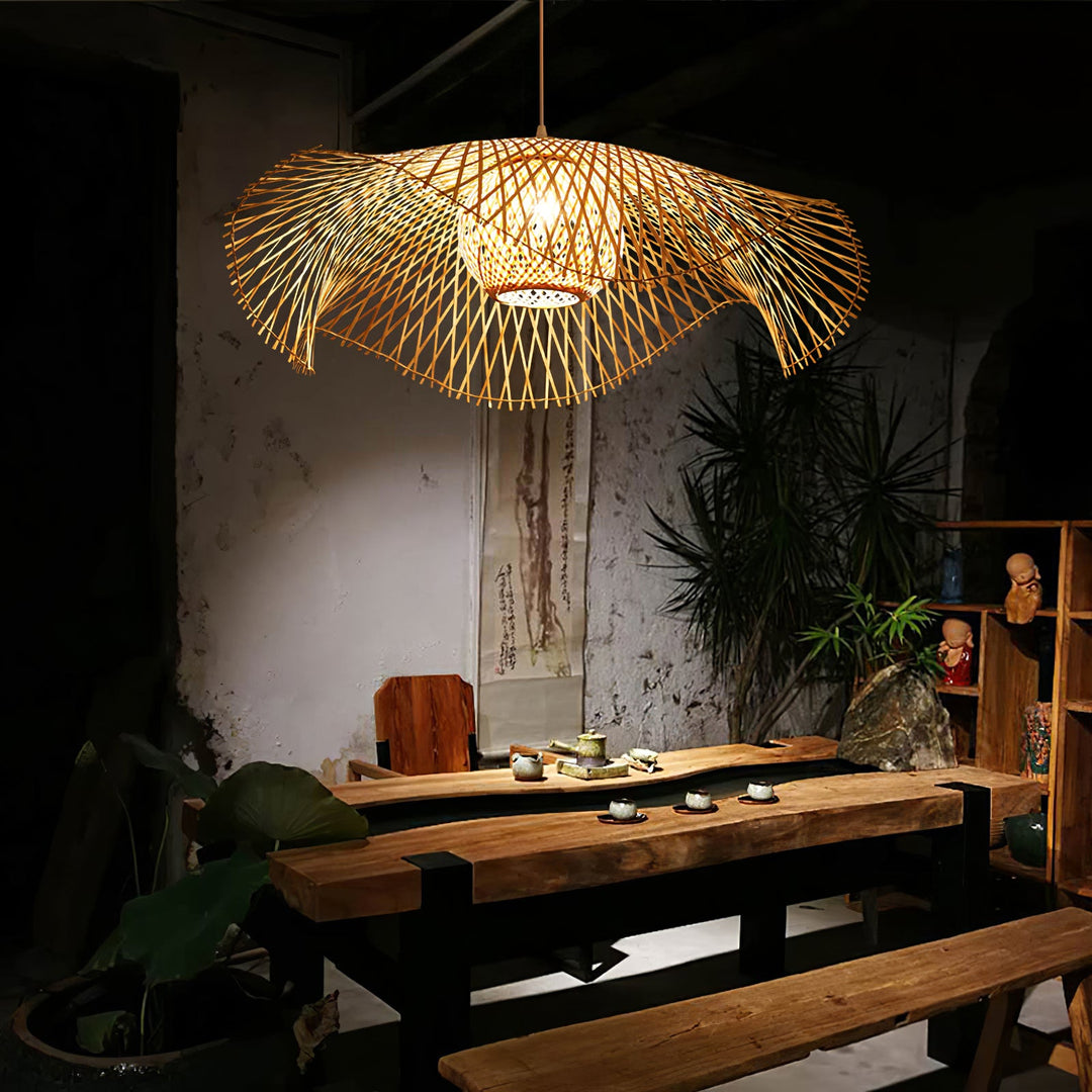 Natural Woven Shade Plug-In Light