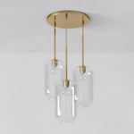 Load image into Gallery viewer, Lumivelle Pebble Glass Chandelier - 3-Light Modern Pendant Style
