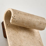 Bild in Gallery-Viewer laden, Side profile of natural travertine wall sconce