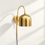 Charger l'image dans la visionneuse de galerie, Dome Arm Plug-In Cord Arched Metal Wall Sconce